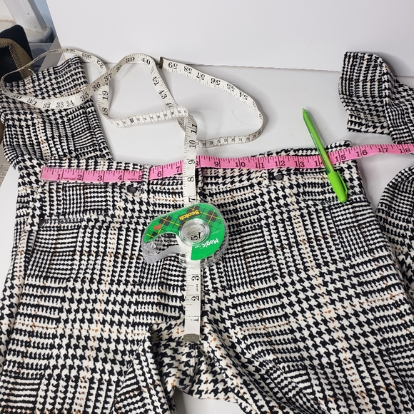 J Mc Glaughlin Bainbridge Becca Straigh Leg PantCatalina Houndstooth Glen Plaid - Picture 7 of 13